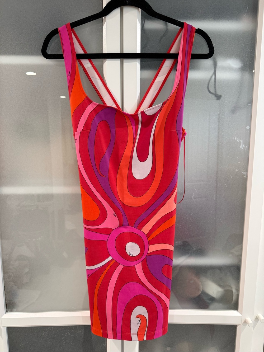 AUTH Emilio Pucci Pink, Fuchsia & Orange Mini Dress